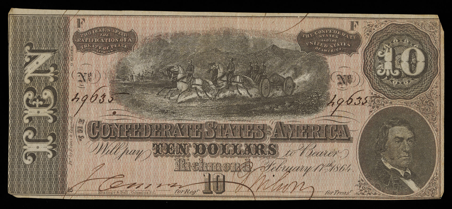 Lot 540: Civil War Tintype plus 10 pcs. CSA Currency & 5 Additional Bills