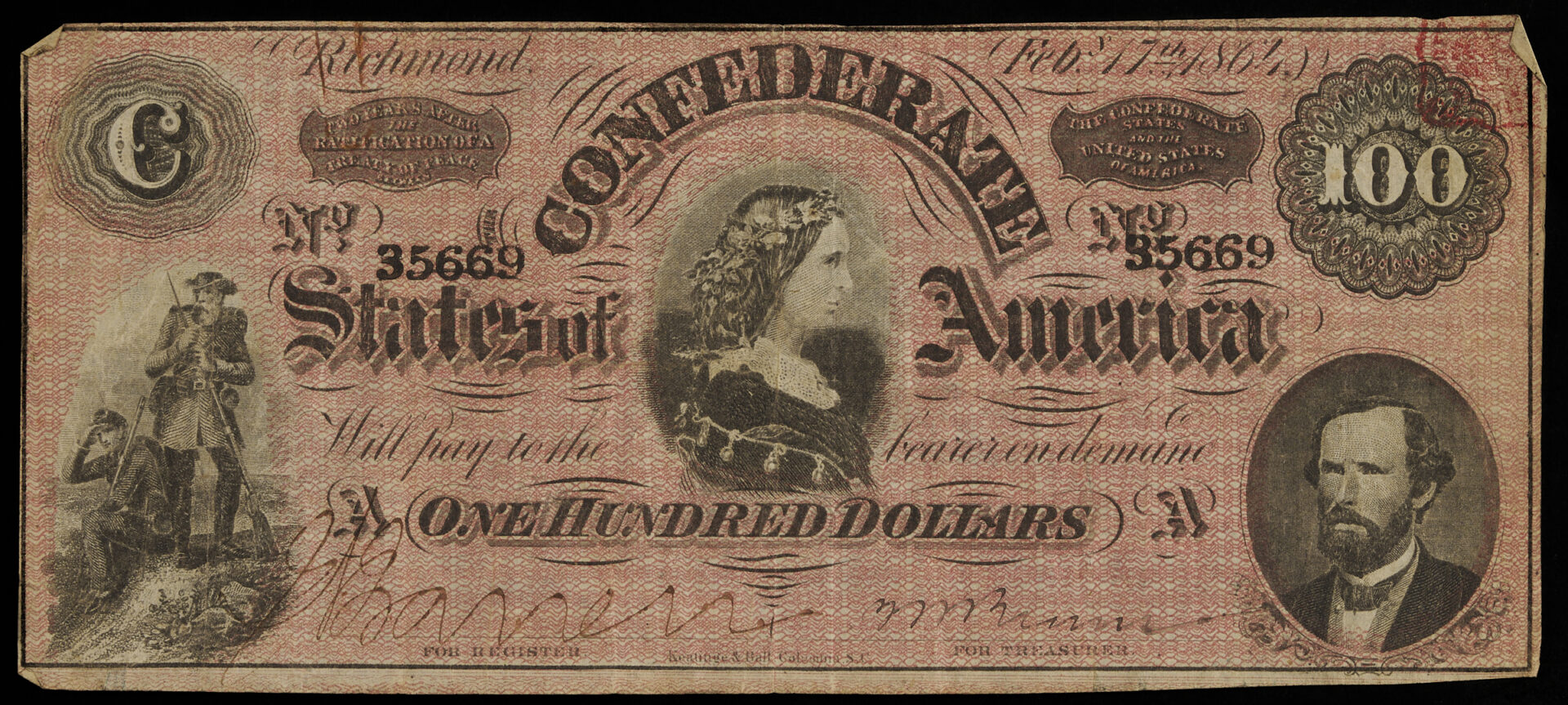 Lot 540: Civil War Tintype plus 10 pcs. CSA Currency & 5 Additional Bills
