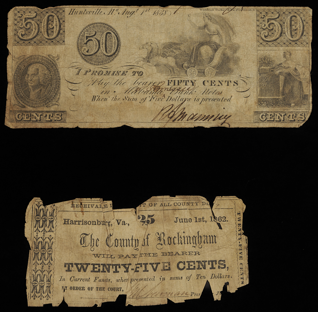 Lot 540: Civil War Tintype plus 10 pcs. CSA Currency & 5 Additional Bills