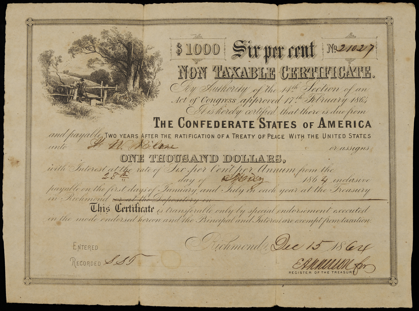 Lot 540: Civil War Tintype plus 10 pcs. CSA Currency & 5 Additional Bills