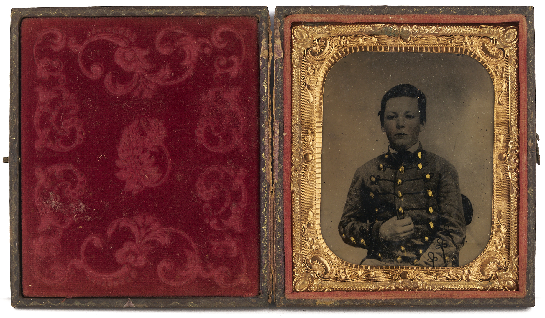 Lot 540: Civil War Tintype plus 10 pcs. CSA Currency & 5 Additional Bills