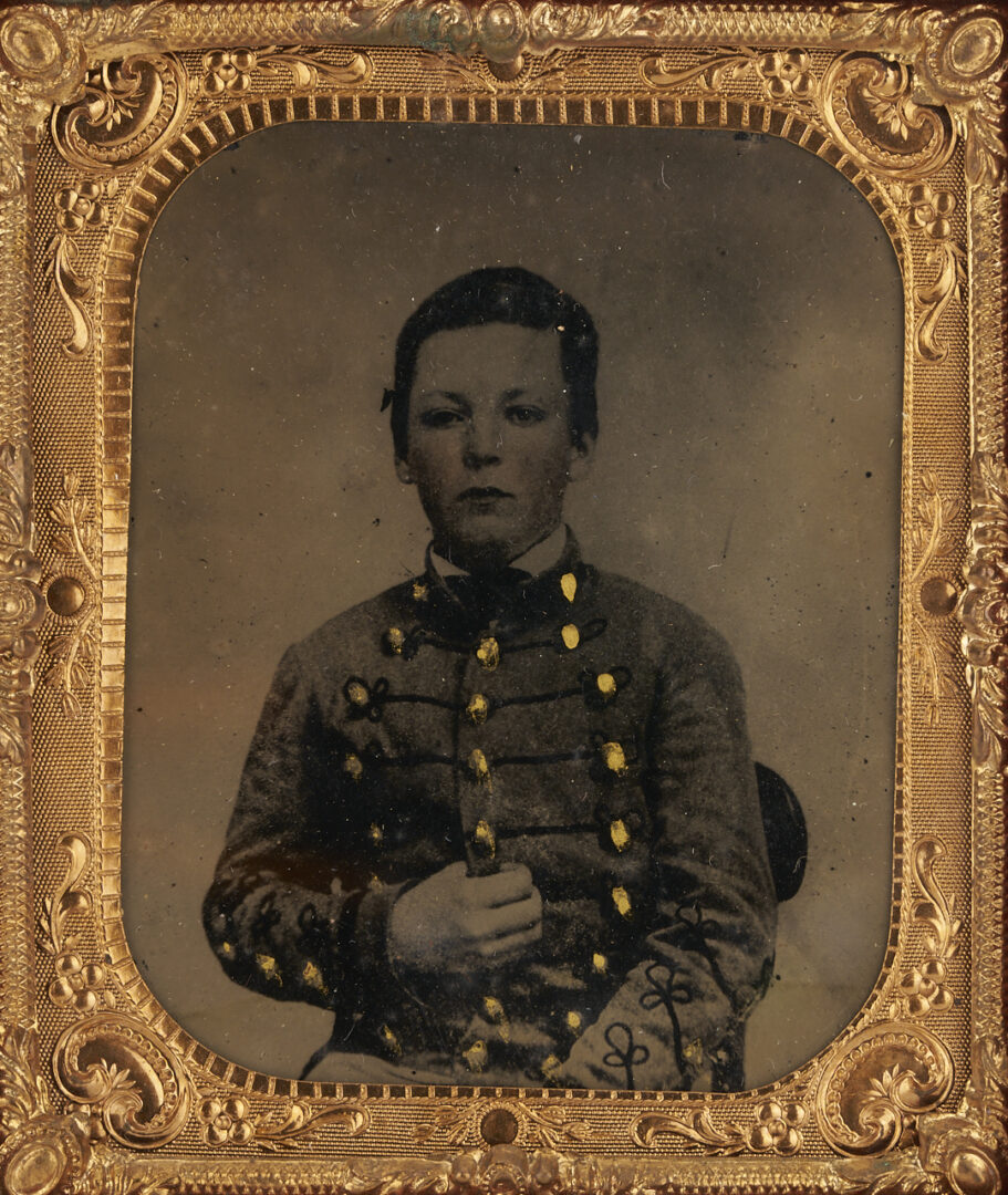 Lot 540: Civil War Tintype plus 10 pcs. CSA Currency & 5 Additional Bills