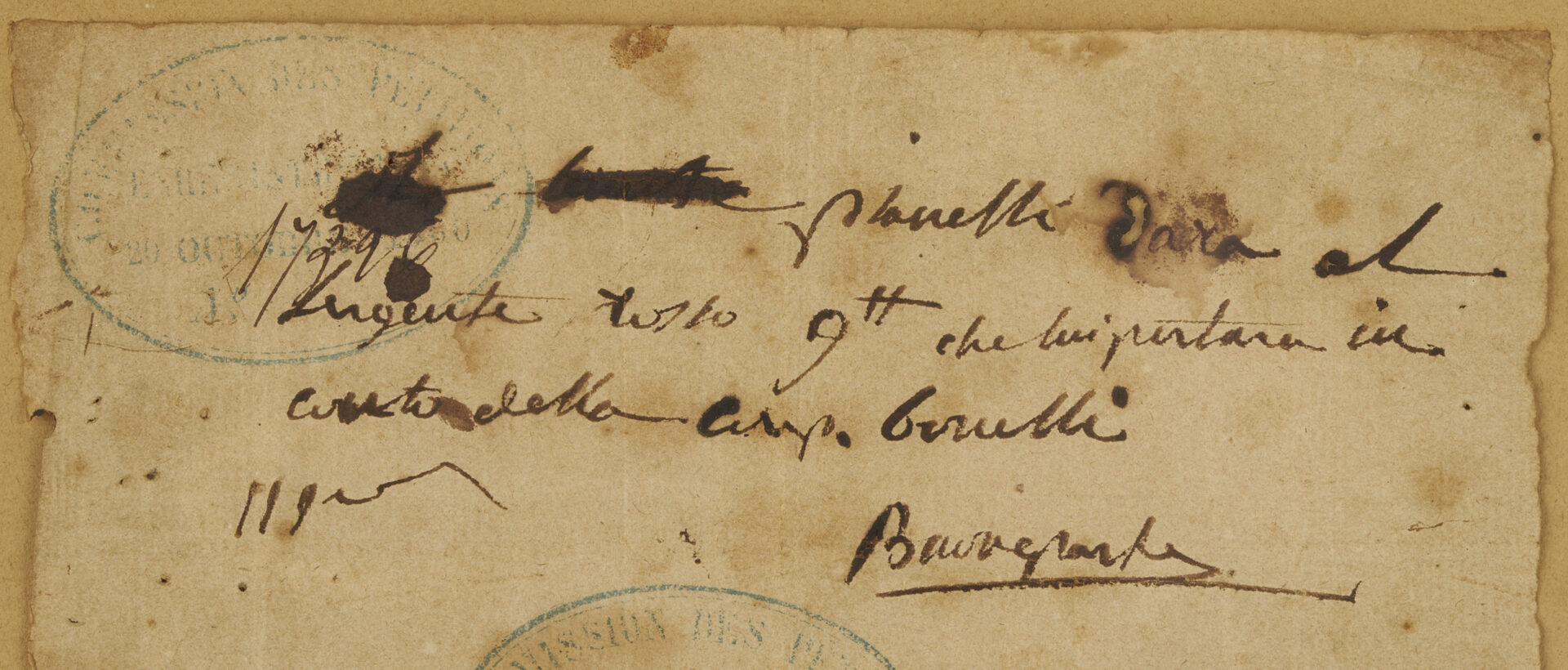 Lot 544: Napoleon Bonaparte Autograph, Framed