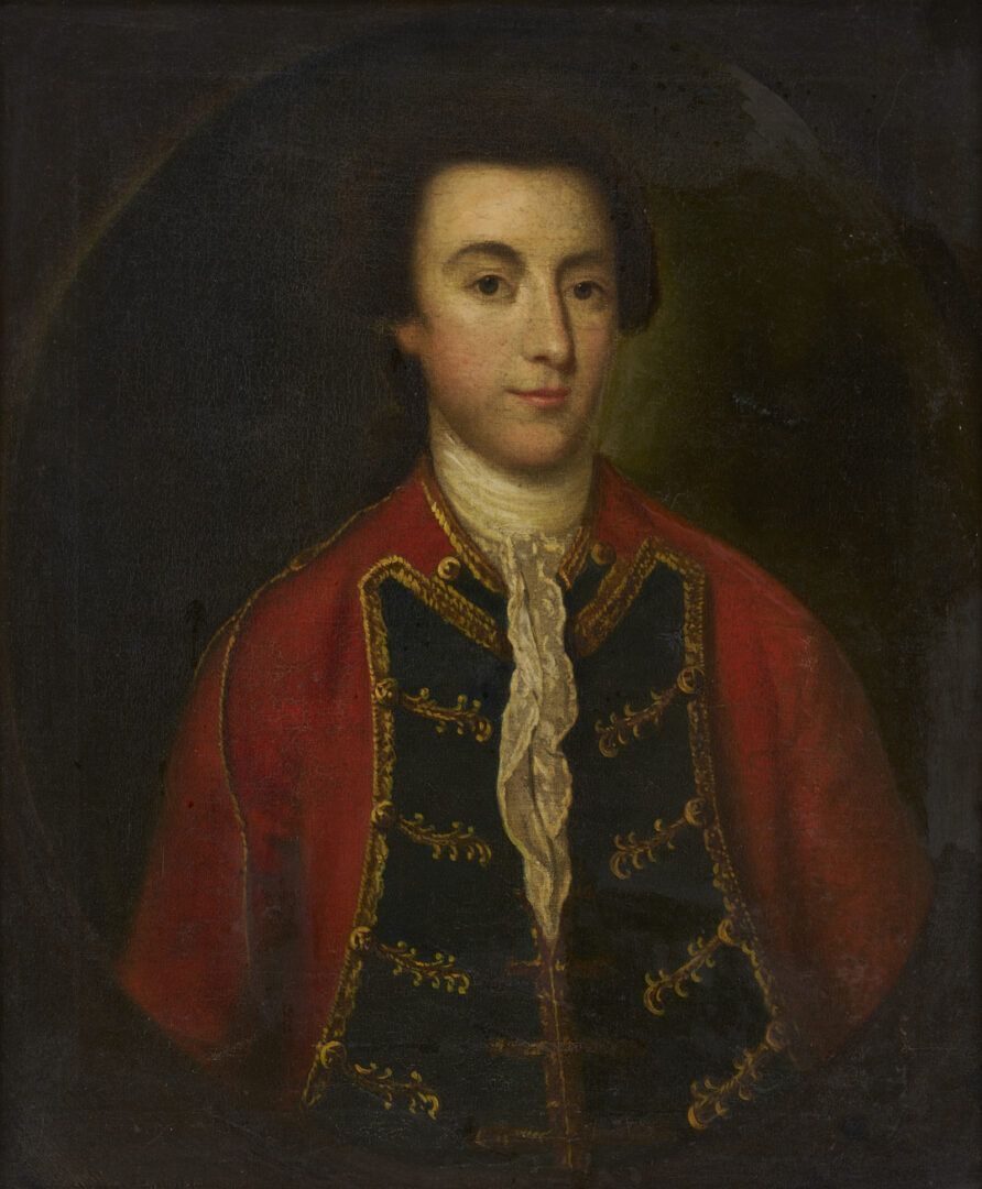 Lot 546: English School O/C Portrait of British Military Officer
