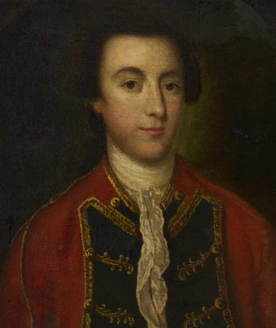 Lot 546: English School O/C Portrait of British Military Officer