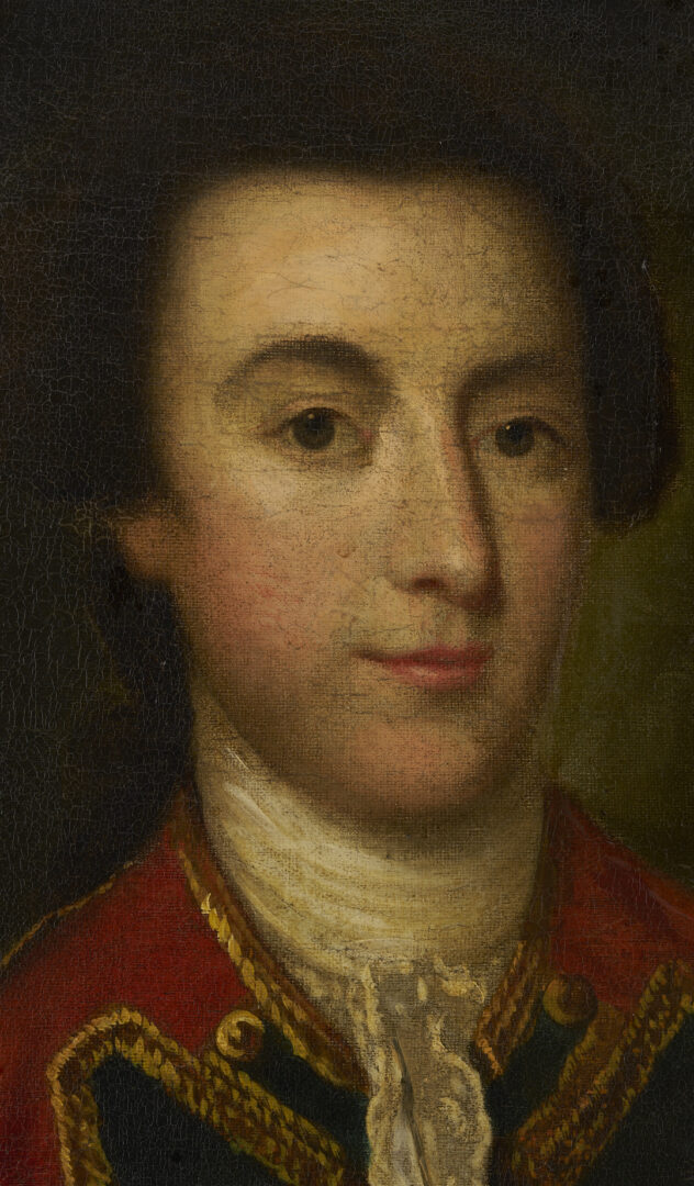 Lot 546: English School O/C Portrait of British Military Officer