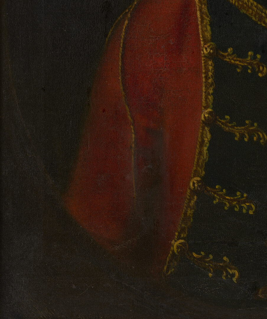Lot 546: English School O/C Portrait of British Military Officer