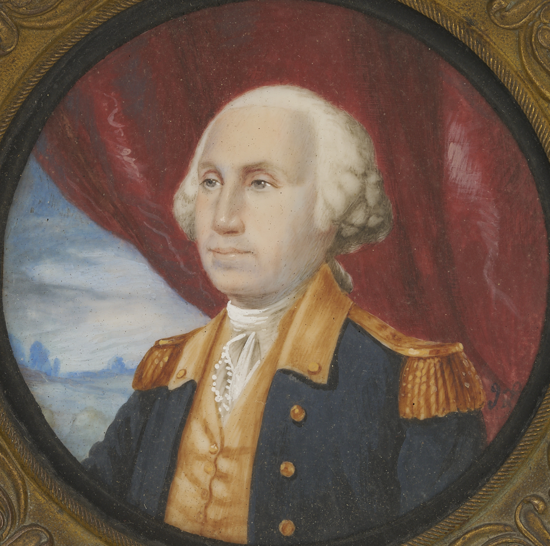 Lot 547: Miniature Portrait of George Washington, 19th C.