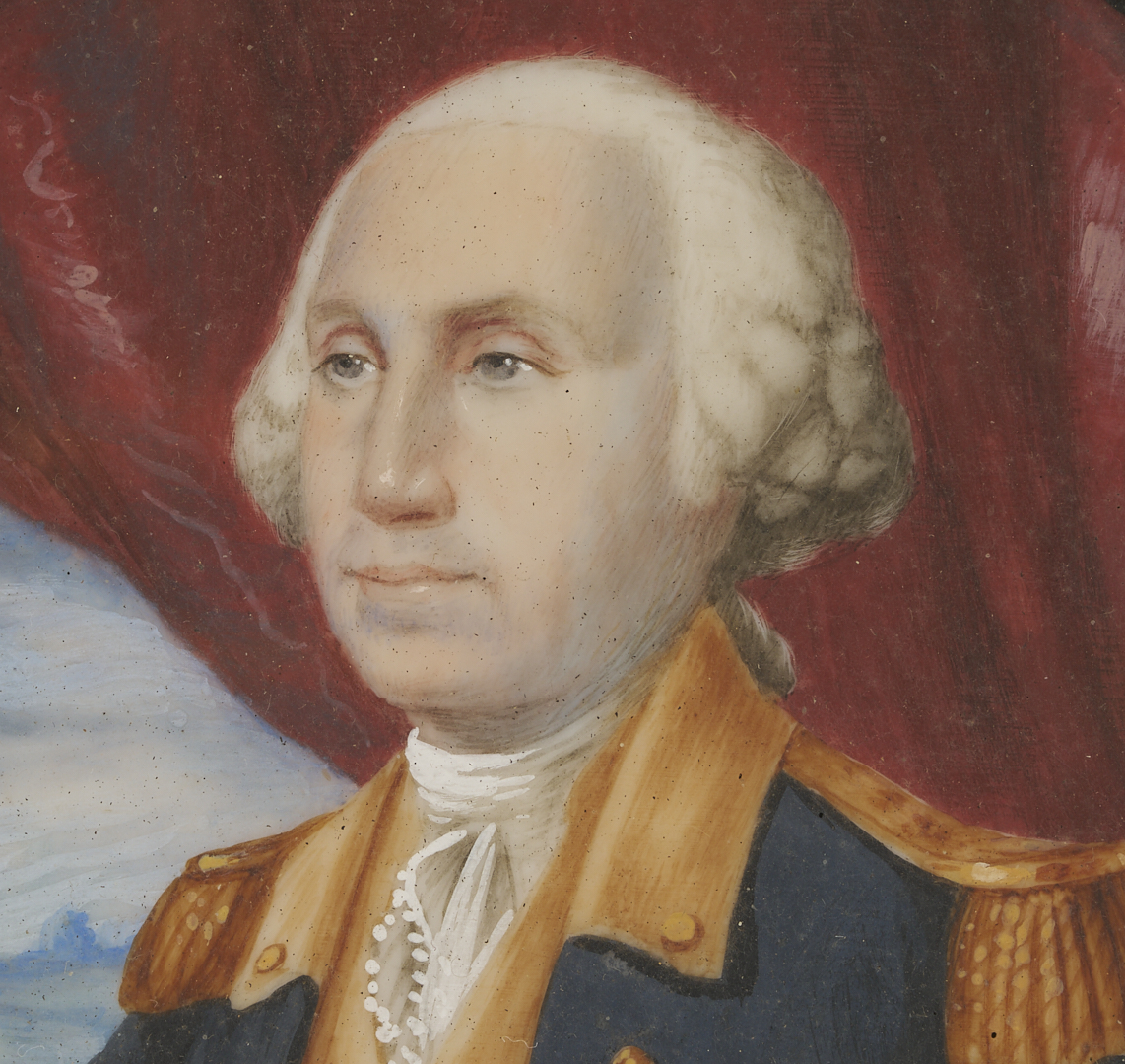 Lot 547: Miniature Portrait of George Washington, 19th C.