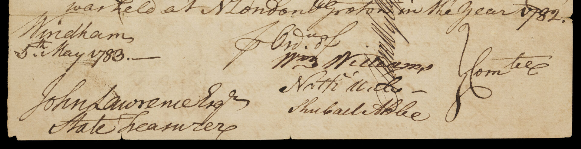 Lot 549: Connecticut Rev. War Archive with Autographs of Williams, Wolcott