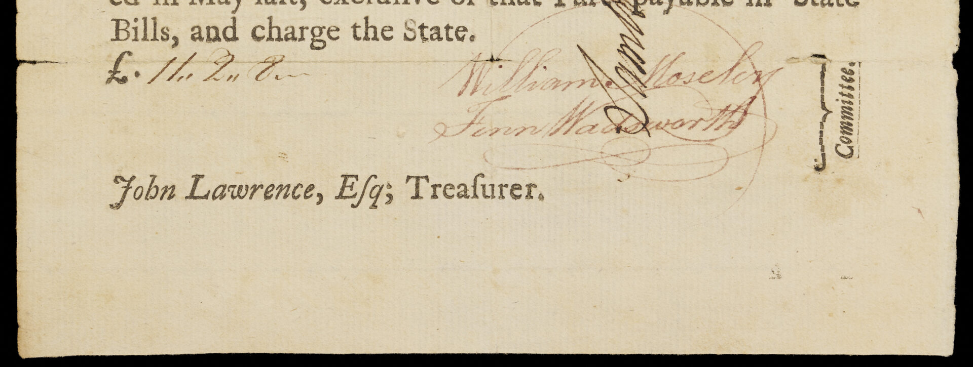 Lot 549: Connecticut Rev. War Archive with Autographs of Williams, Wolcott