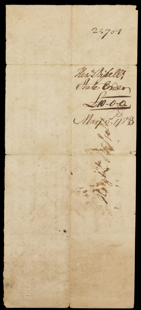Lot 549: Connecticut Rev. War Archive with Autographs of Williams, Wolcott