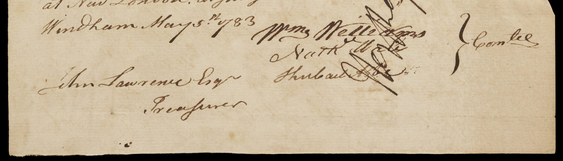 Lot 549: Connecticut Rev. War Archive with Autographs of Williams, Wolcott