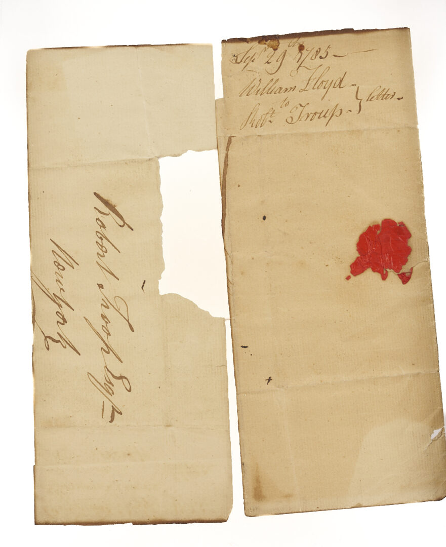 Lot 550: Declaration Signer Gen. William Floyd ALS, 1785
