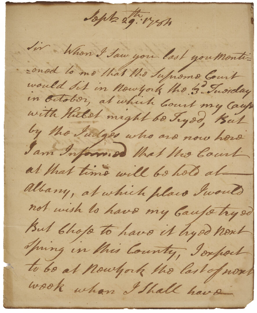 Lot 550: Declaration Signer Gen. William Floyd ALS, 1785