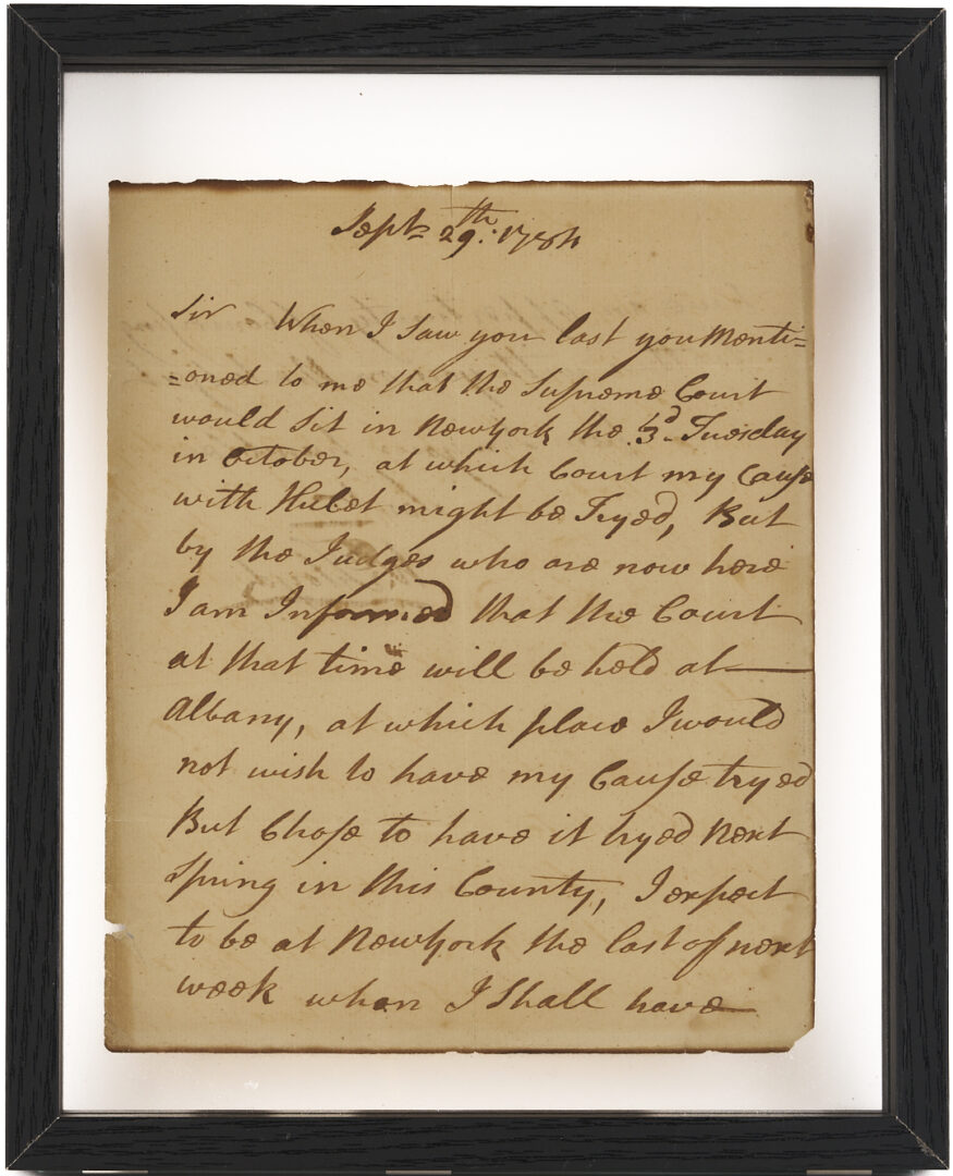 Lot 550: Declaration Signer Gen. William Floyd ALS, 1785