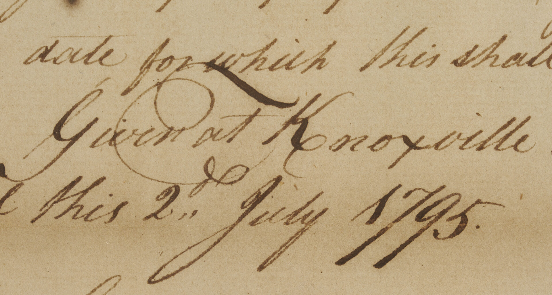 Lot 552: TN Territorial Governor William Blount Signed Document, 1795
