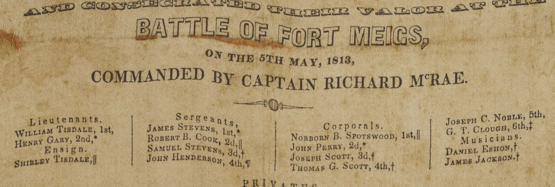Lot 555: War of 1812 related Broadside, Petersburg Volunteers