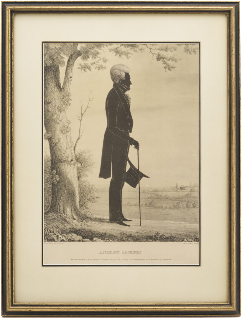 Lot 556: 4 19th C. Portrait Prints incl. Presidents Andrew Jackson, James K. Polk