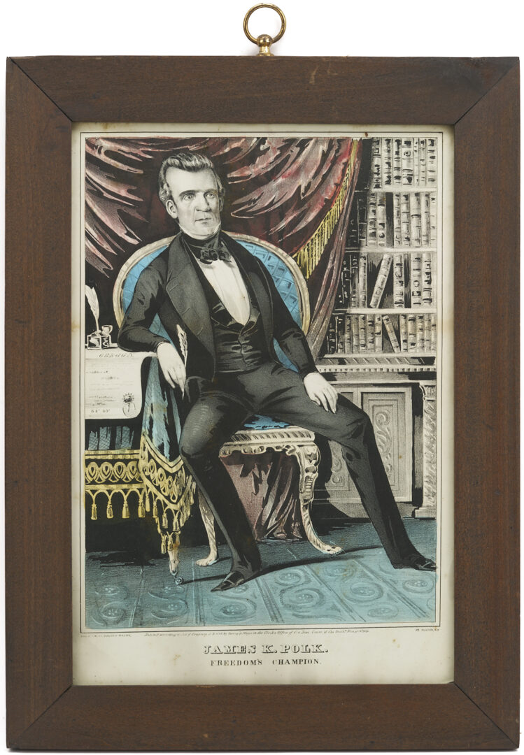 Lot 556: 4 19th C. Portrait Prints incl. Presidents Andrew Jackson, James K. Polk