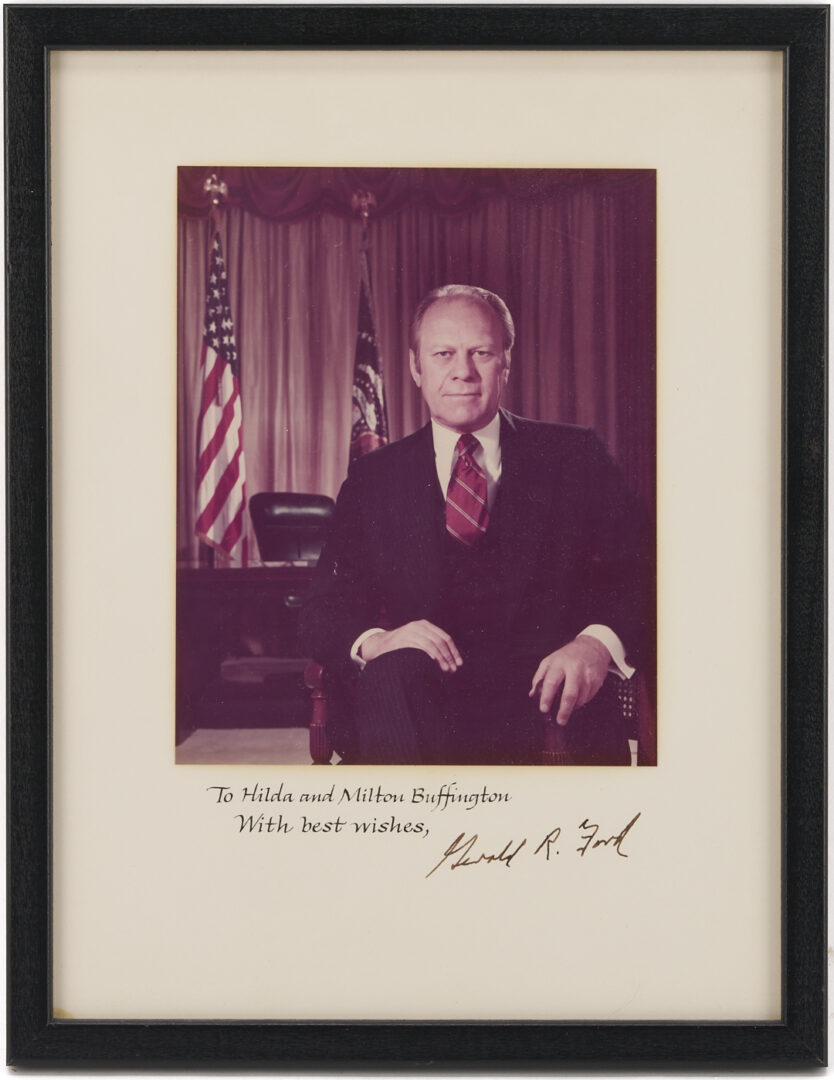 Lot 558: Archive of Milton Buffington, ex-CIA, incl. White House Gavel, Truman & Ford Signed Items