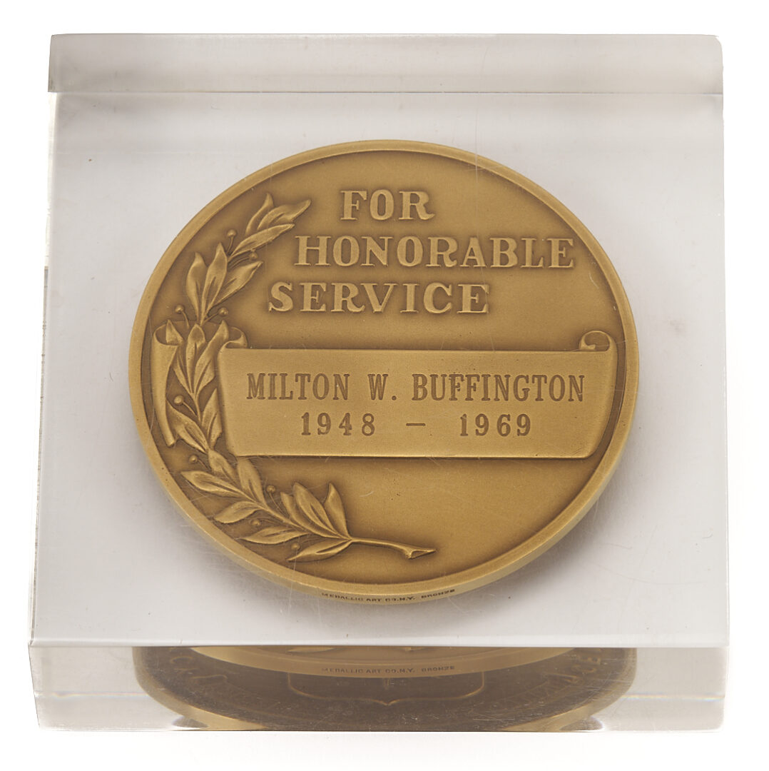 Lot 558: Archive of Milton Buffington, ex-CIA, incl. White House Gavel, Truman & Ford Signed Items