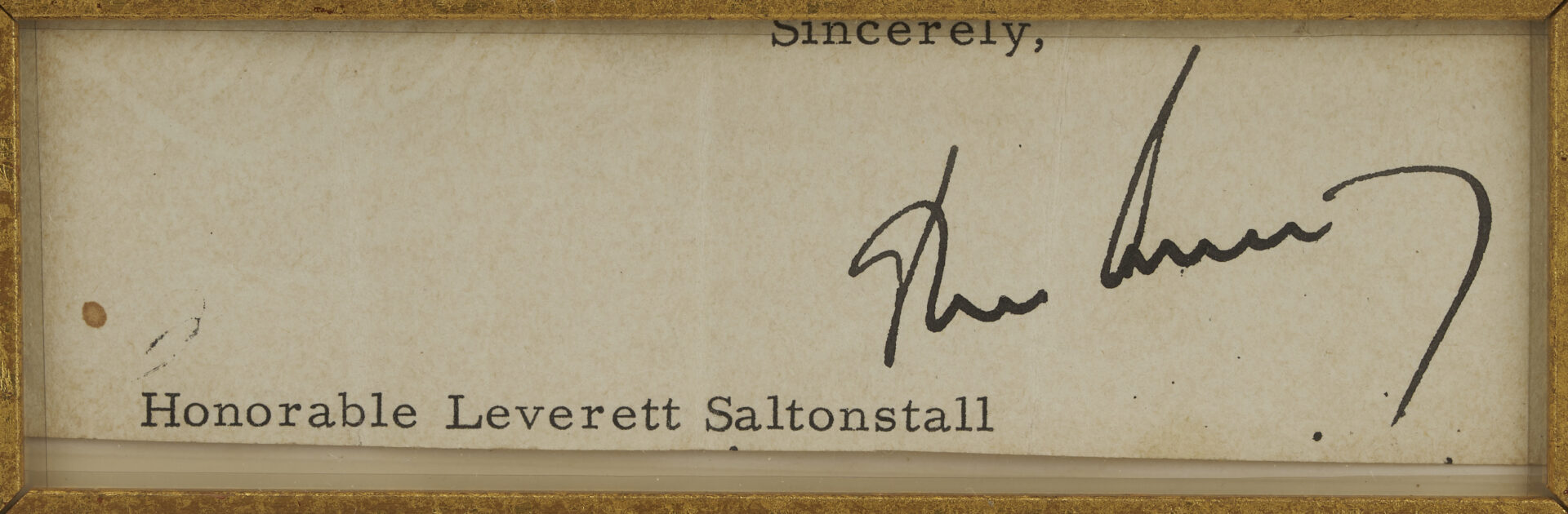 Lot 559: Autograph of John F. Kennedy, U.S. President and Senator, Framed