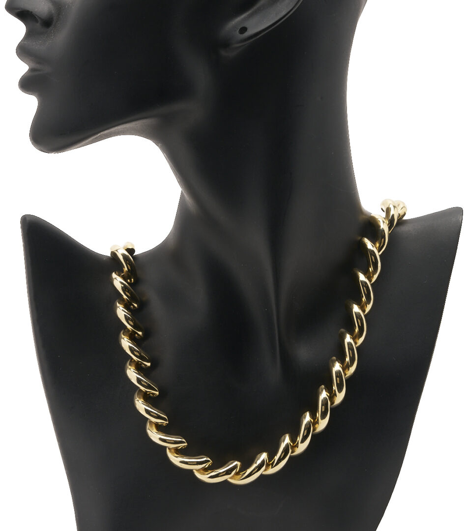 Lot 55: 14K Italian San Marco Necklace