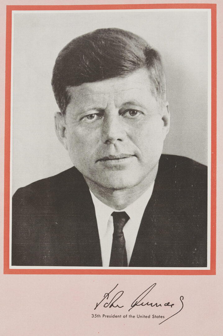 Lot 562: JFK Ephemera Archive: Campaign Posters, Inauguration Items