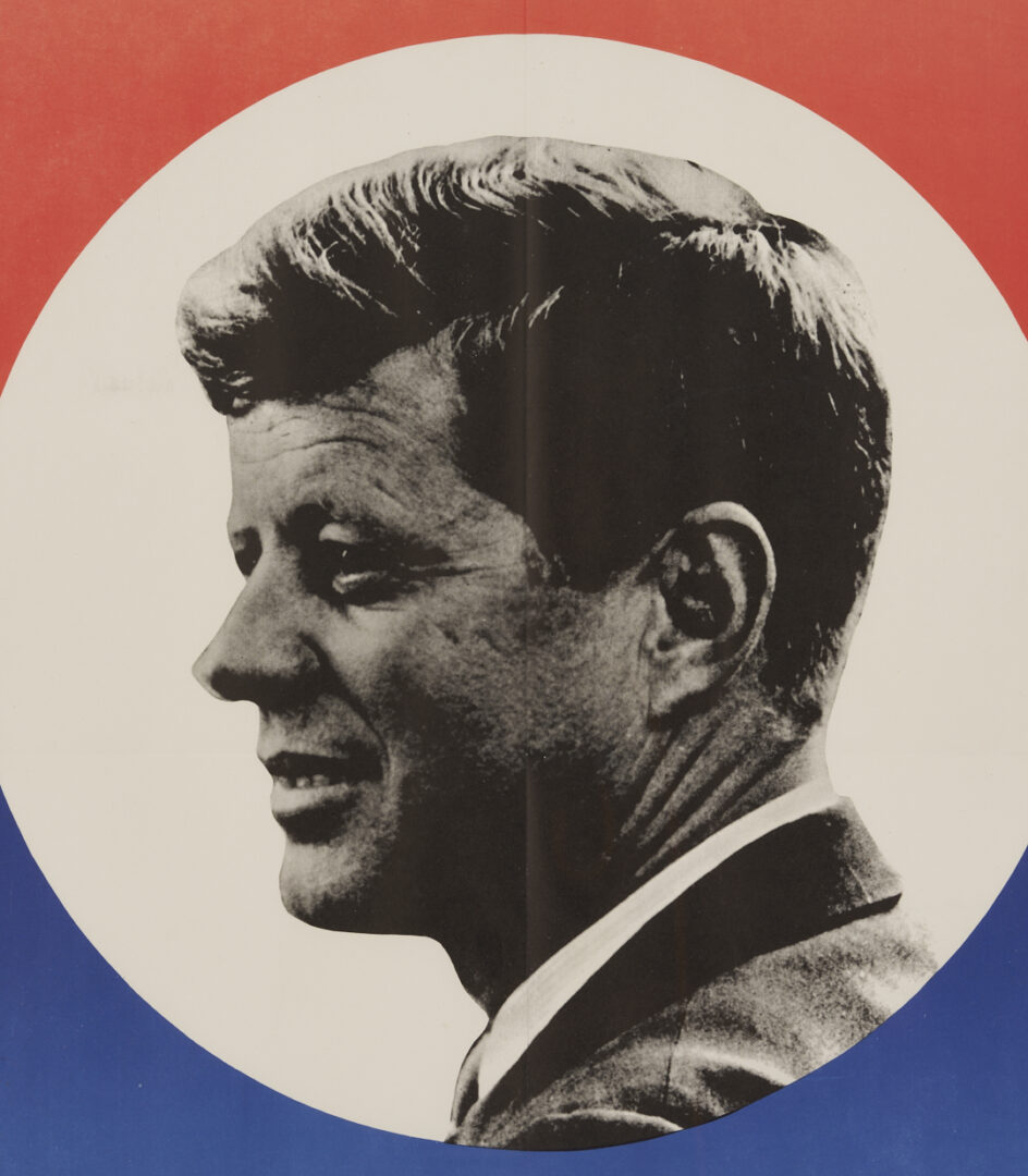 Lot 562: JFK Ephemera Archive: Campaign Posters, Inauguration Items