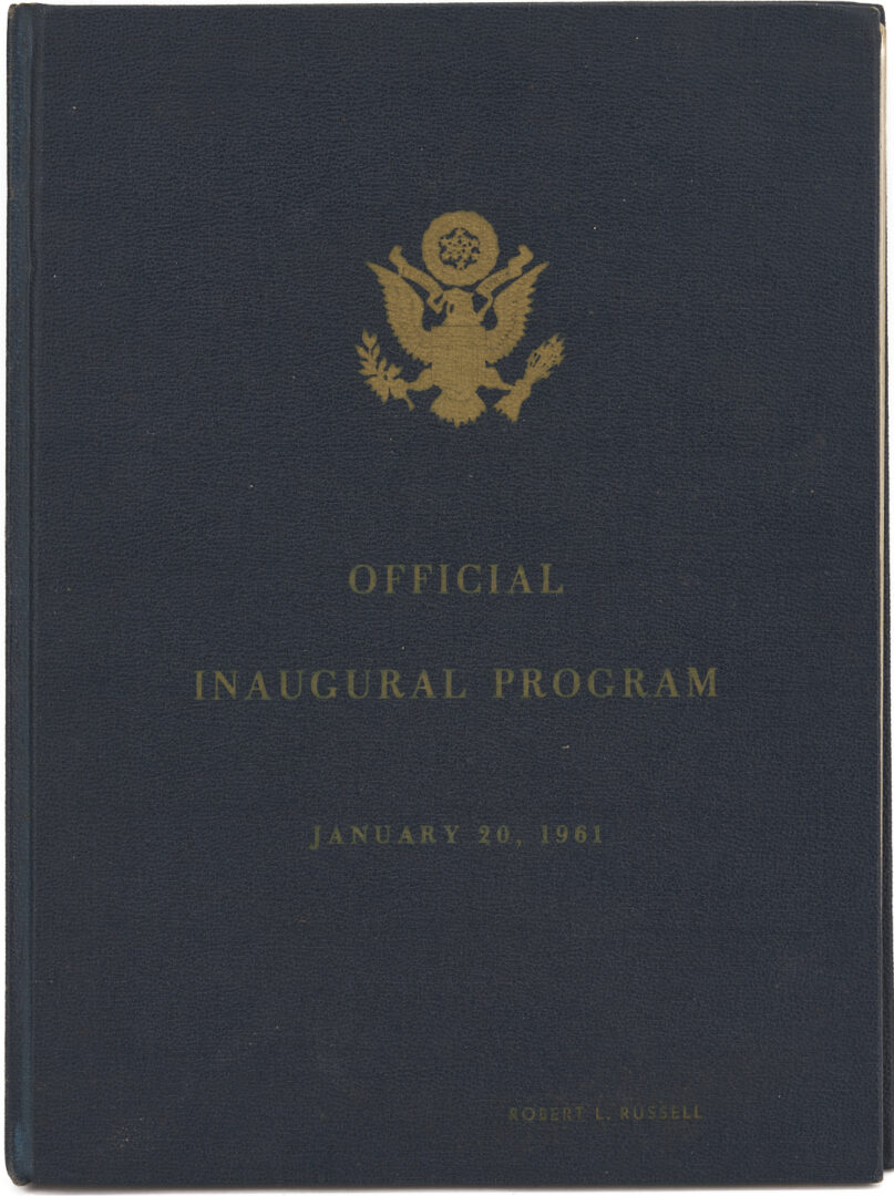 Lot 562: JFK Ephemera Archive: Campaign Posters, Inauguration Items