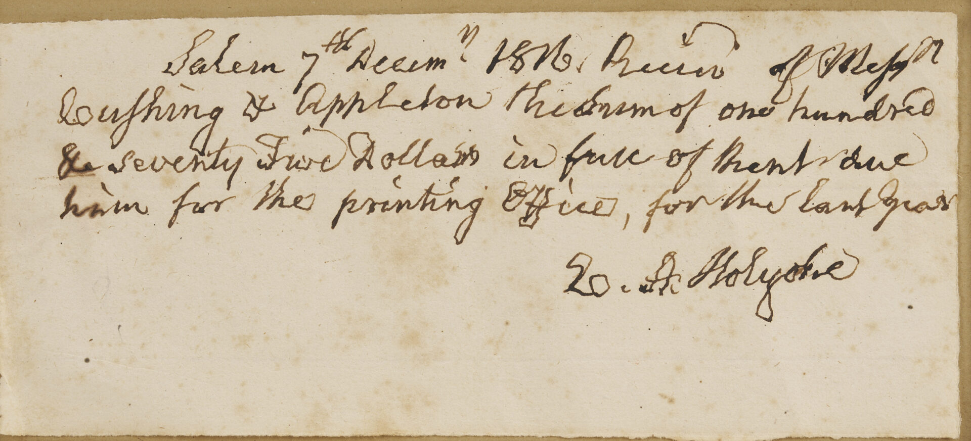 Lot 570: 4 Pcs. Medical Ephemera: Autographs plus Rare 1814 Pamphlet