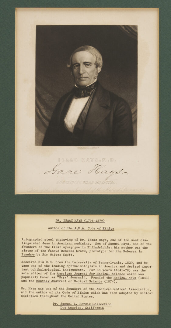 Lot 570: 4 Pcs. Medical Ephemera: Autographs plus Rare 1814 Pamphlet