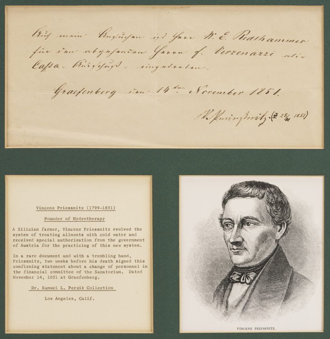 Lot 571: 3 Autographs –  Drs. Lombroso, Priessnitz, and Zamenhof