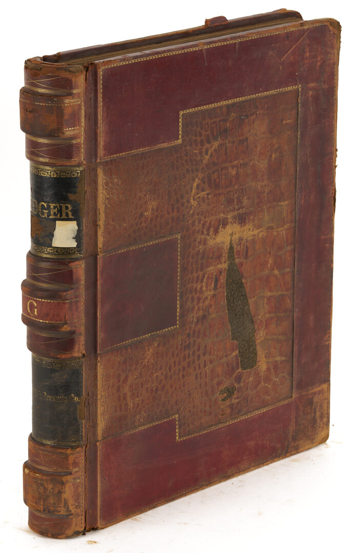 Lot 572: Leatherbound Records of Upjohn Company & Framed Formula