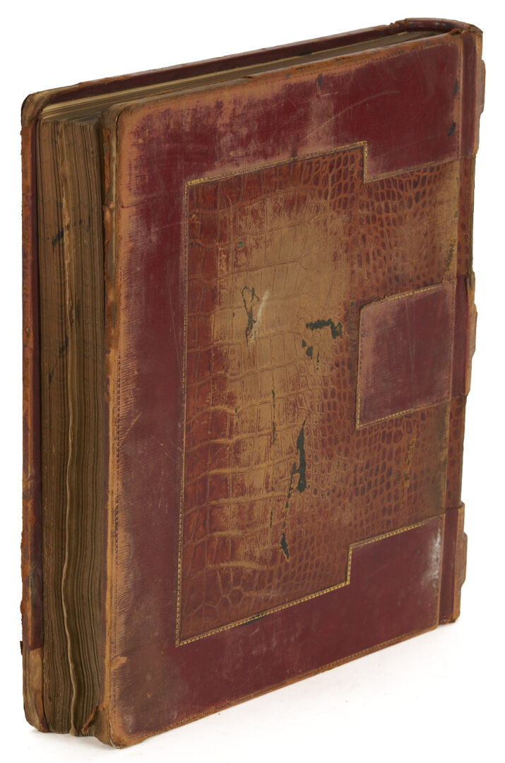 Lot 572: Leatherbound Records of Upjohn Company & Framed Formula