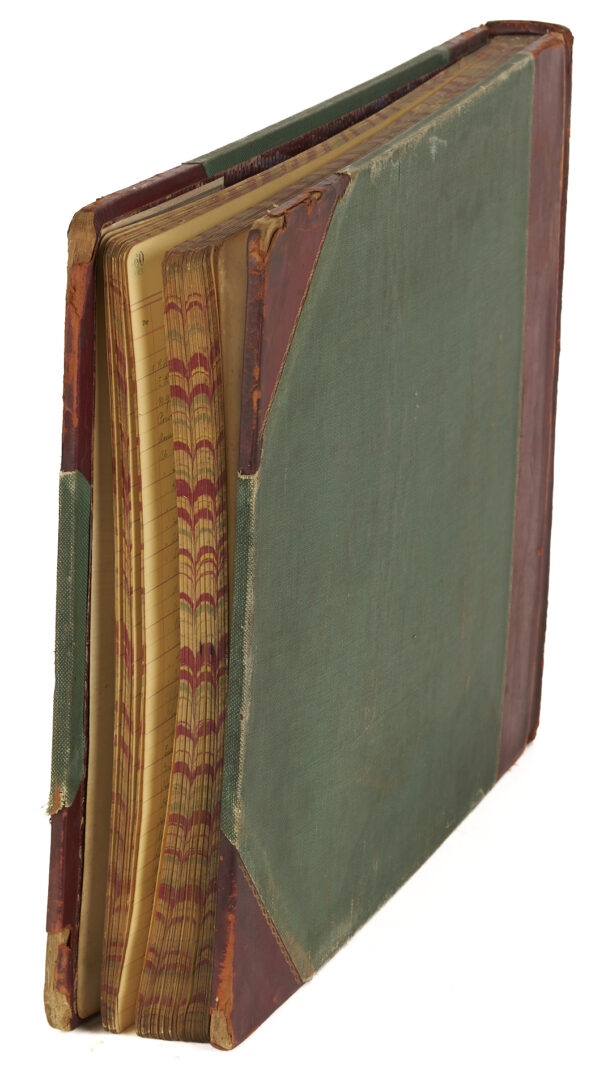 Lot 572: Leatherbound Records of Upjohn Company & Framed Formula
