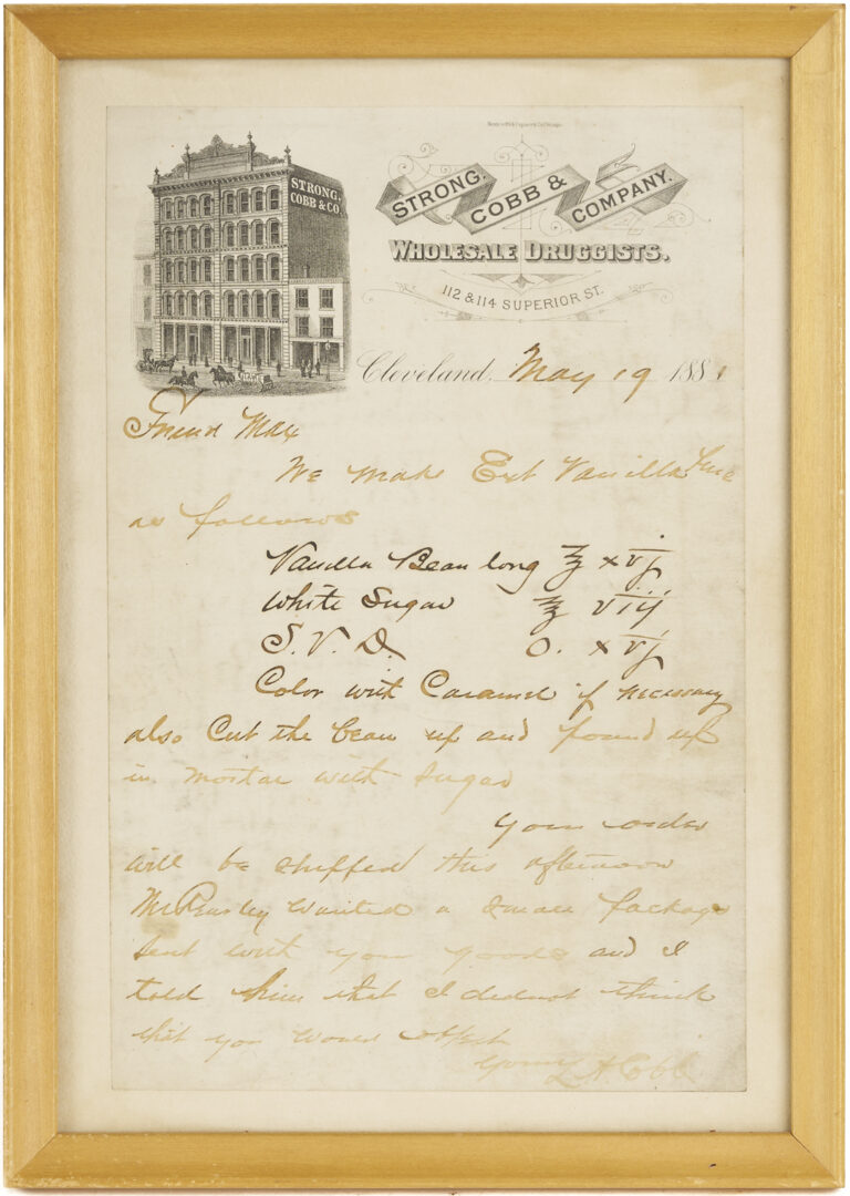 Lot 572: Leatherbound Records of Upjohn Company & Framed Formula