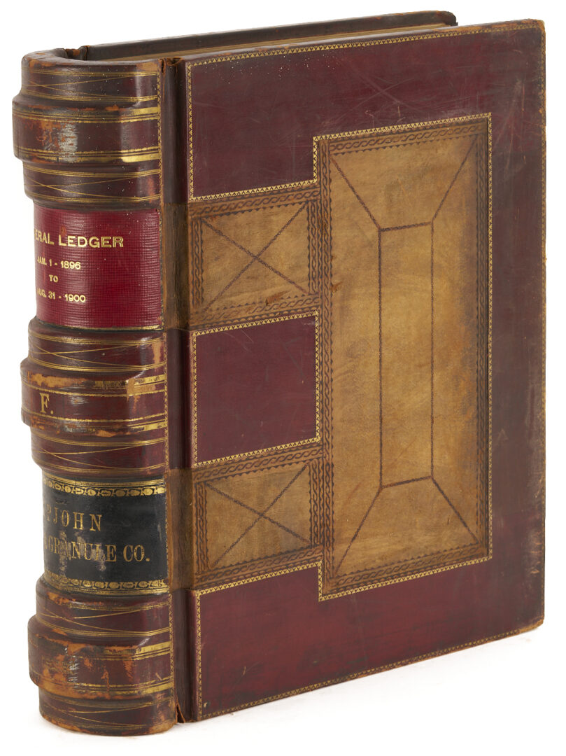 Lot 572: Leatherbound Records of Upjohn Company & Framed Formula
