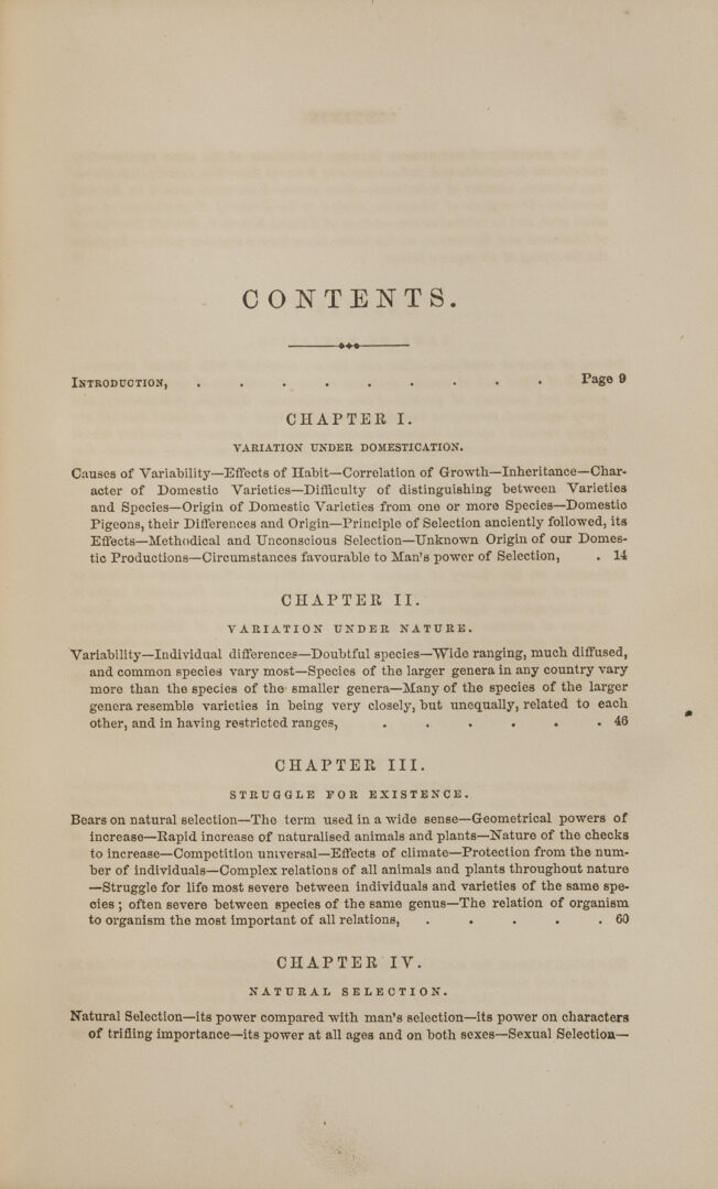 Lot 573: Charles Darwin, Origin of Species, 1st US Edition; Early Printing