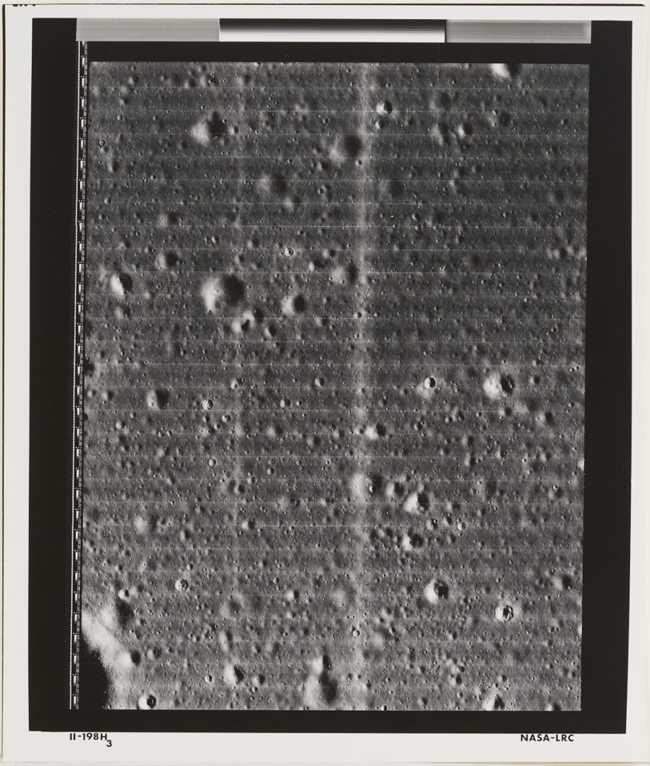 Lot 575: Eight NASA 1966 Original Moon Survey Photos, Apollo