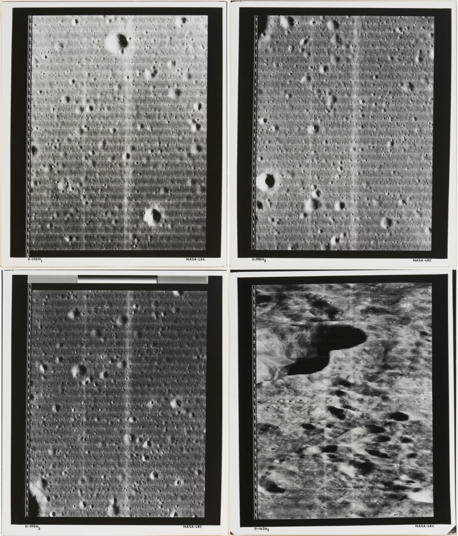 Lot 575: Eight NASA 1966 Original Moon Survey Photos, Apollo