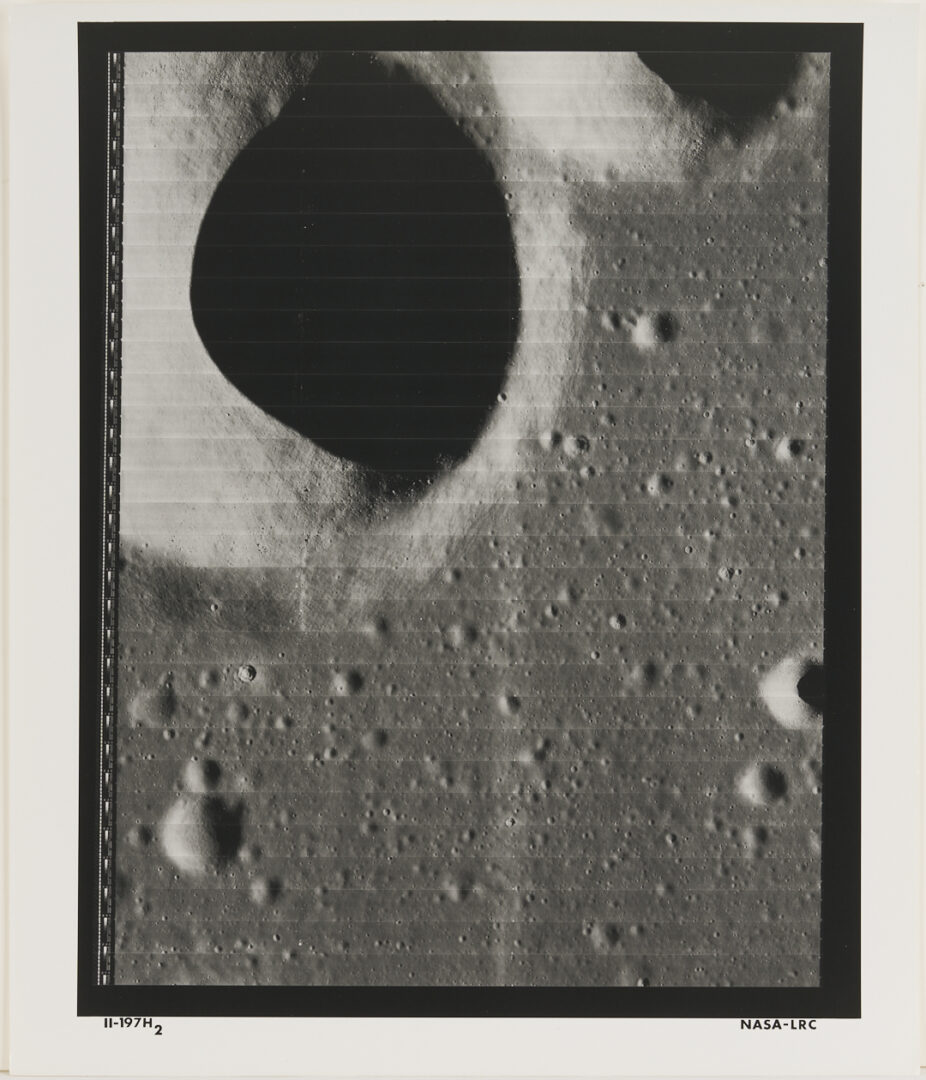 Lot 575: Eight NASA 1966 Original Moon Survey Photos, Apollo
