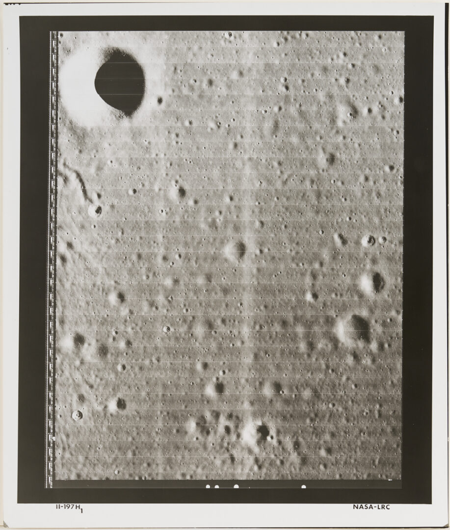 Lot 575: Eight NASA 1966 Original Moon Survey Photos, Apollo