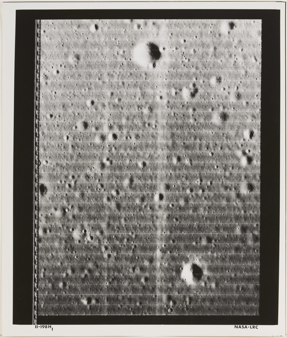 Lot 575: Eight NASA 1966 Original Moon Survey Photos, Apollo