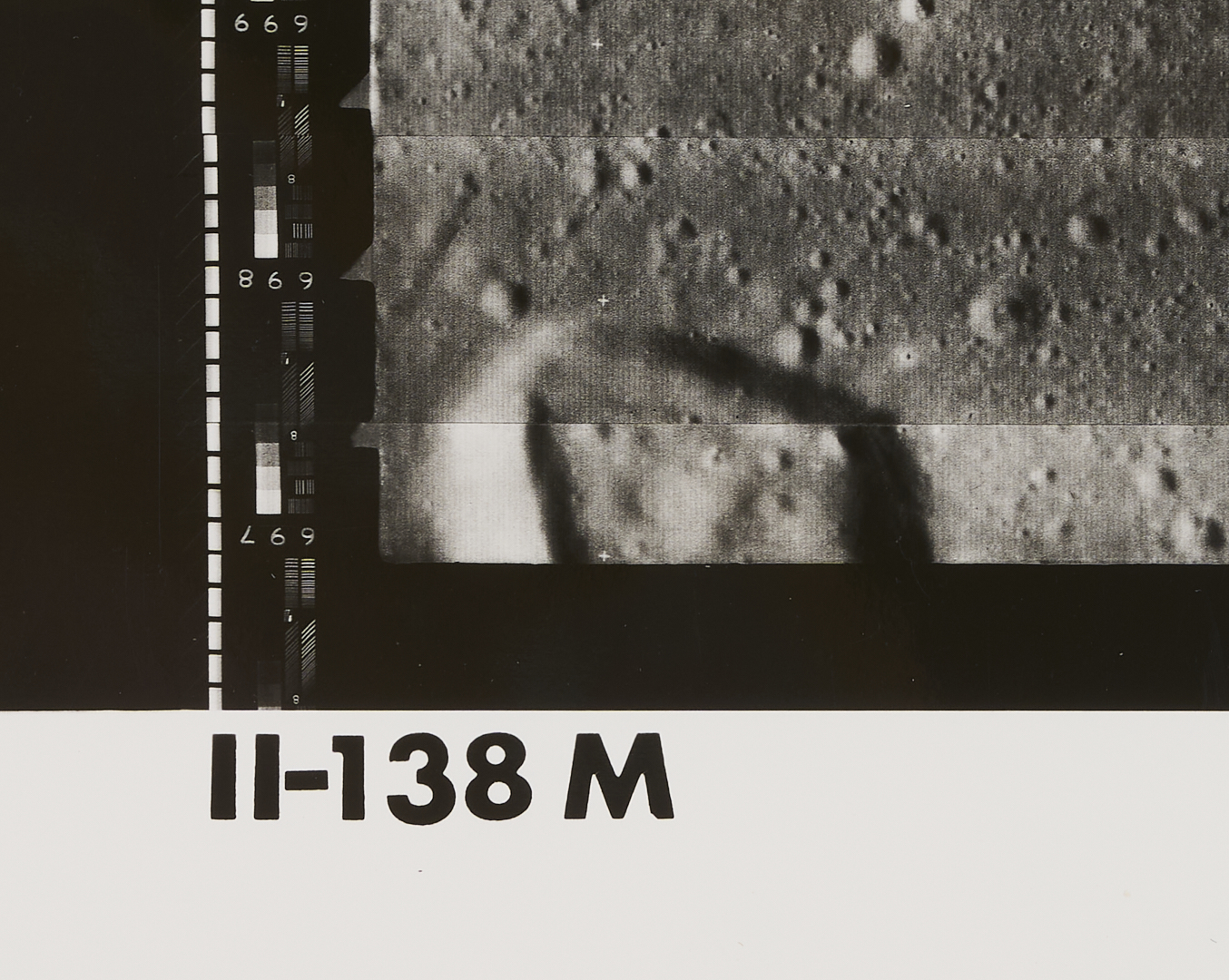 Lot 576: Four NASA Lunar Survey Photos, II-64H2, II-92M, II-138M, II-149H1