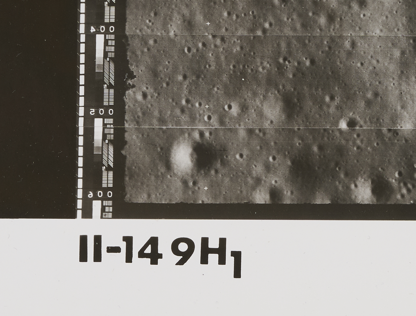 Lot 576: Four NASA Lunar Survey Photos, II-64H2, II-92M, II-138M, II-149H1
