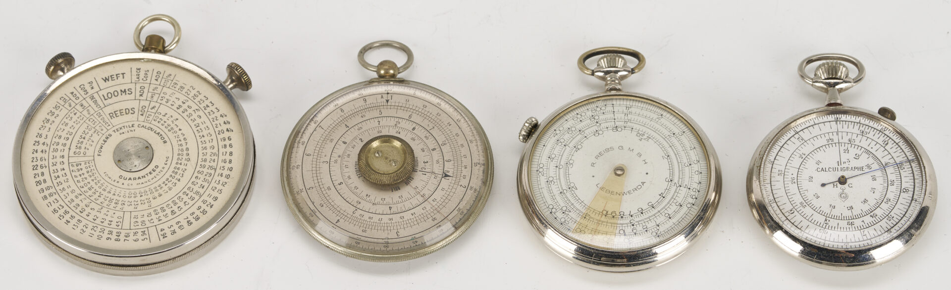 Lot 578: Collection of 9 Circular Slide Rules / Calculators Incl. Fowler