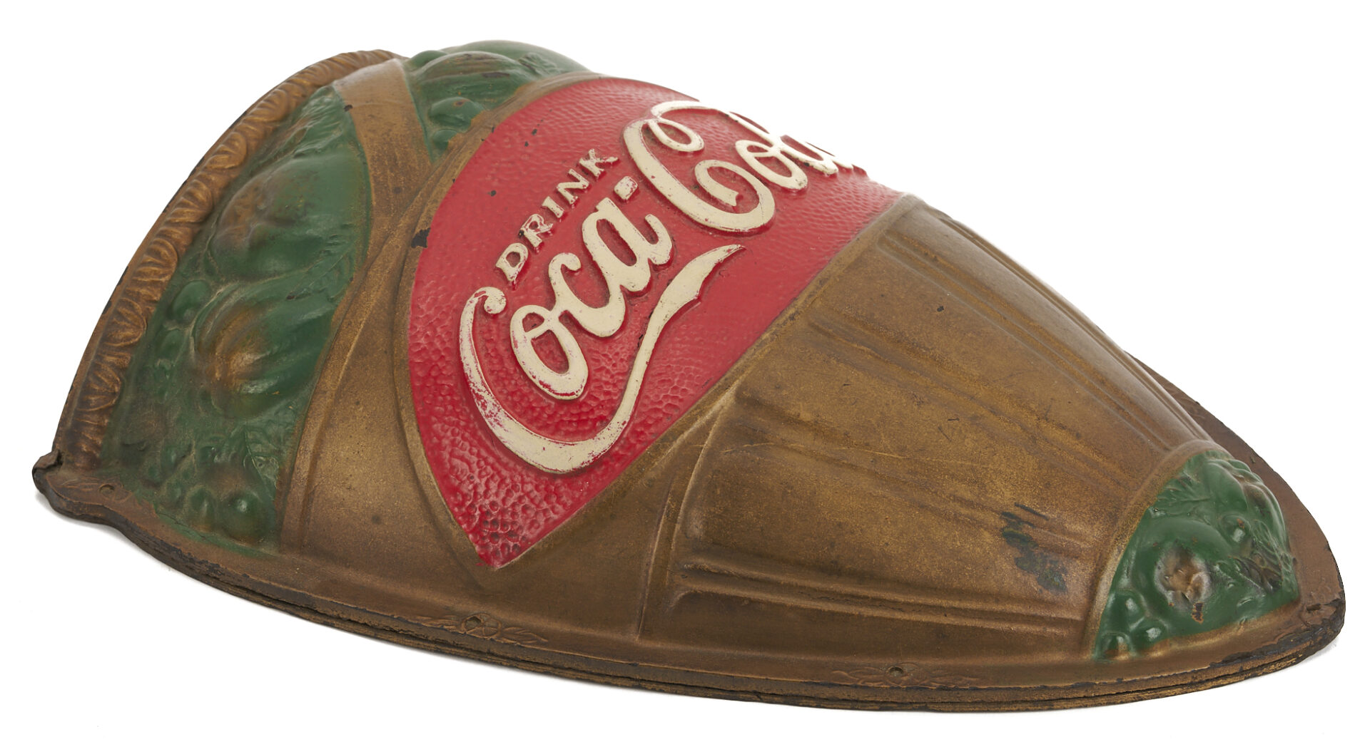 Lot 582: 3 Coca Cola Promotional Items: Paperweight, Tray & Wall Pocket