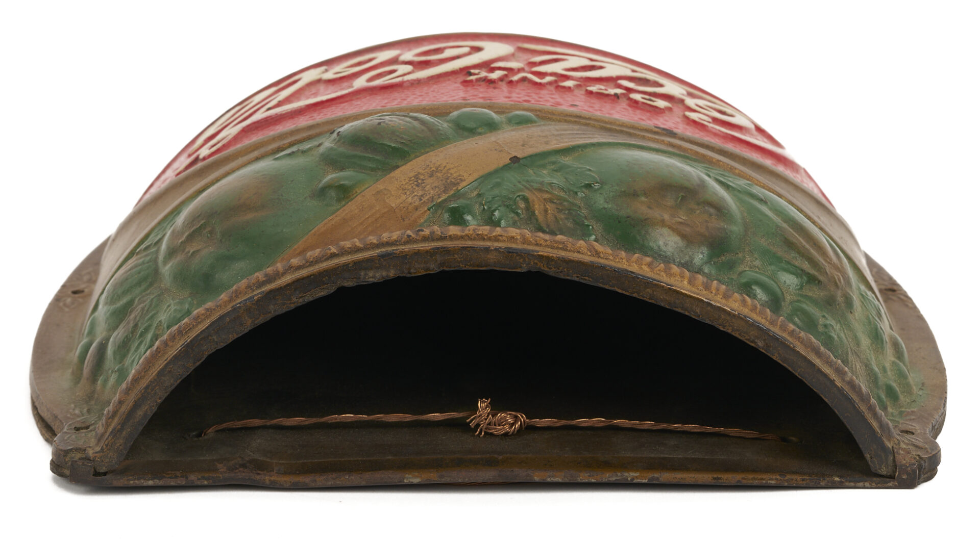 Lot 582: 3 Coca Cola Promotional Items: Paperweight, Tray & Wall Pocket